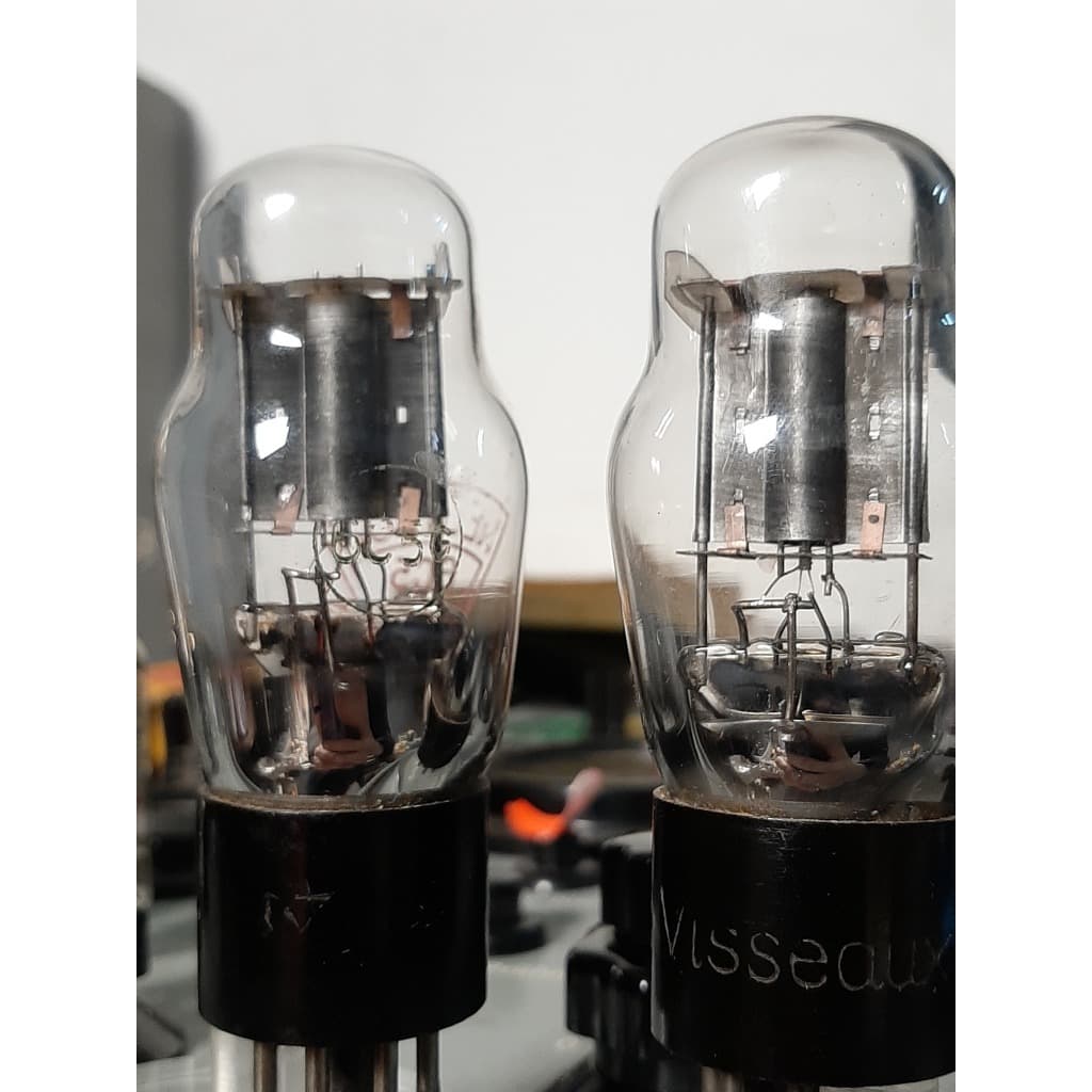 6C5 6J5 French Vintage Black Plate Test Strong Matched Pair