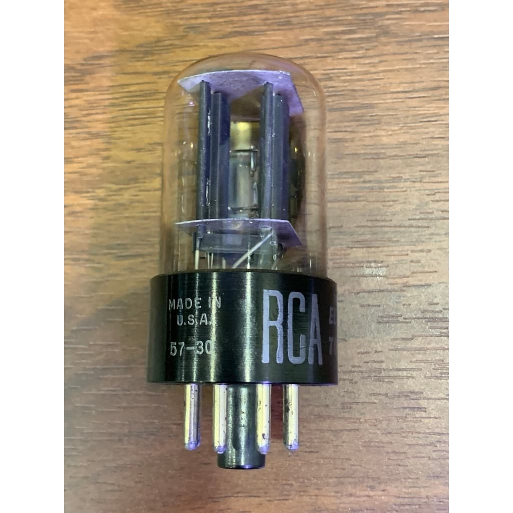 6SN7 6H8C RCA VINTAGE Black Plate USA Matched Pair