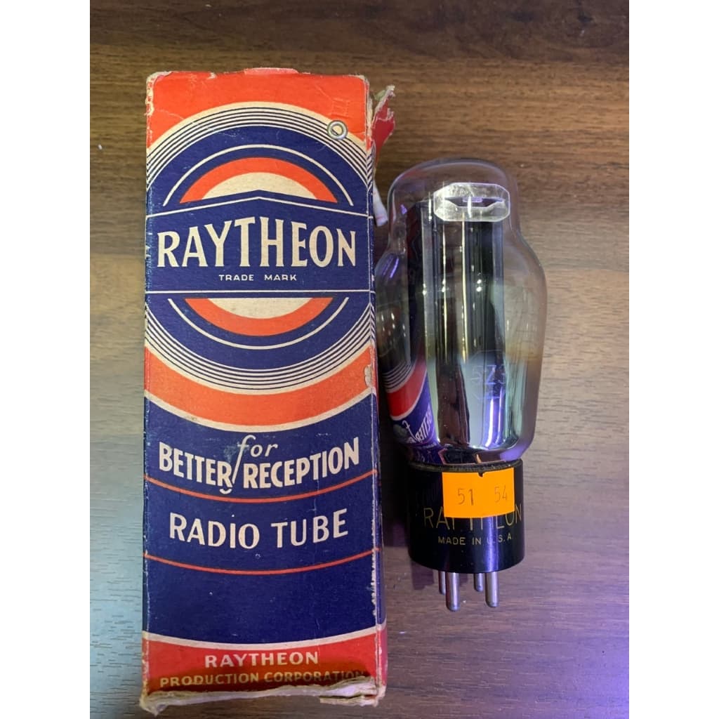 5Z3 Raytheon NOS Pear-Shaped Rectifier Black Plate USA