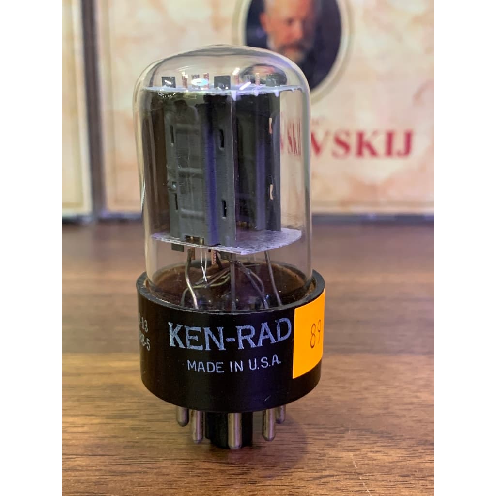 6SN7 6H8C Ken-Rad VINTAGE Black-Plate USA Tested Strong