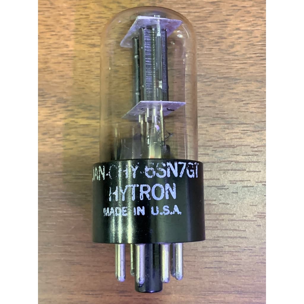 6SN7 6H8C Hytron VINTAGE Black Plate USA Test Strong