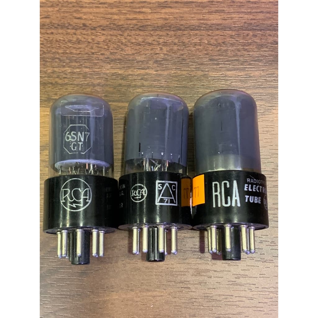 6SN7 6H8C RCA VINTAGE USA Smoky Glass TV7 Tested