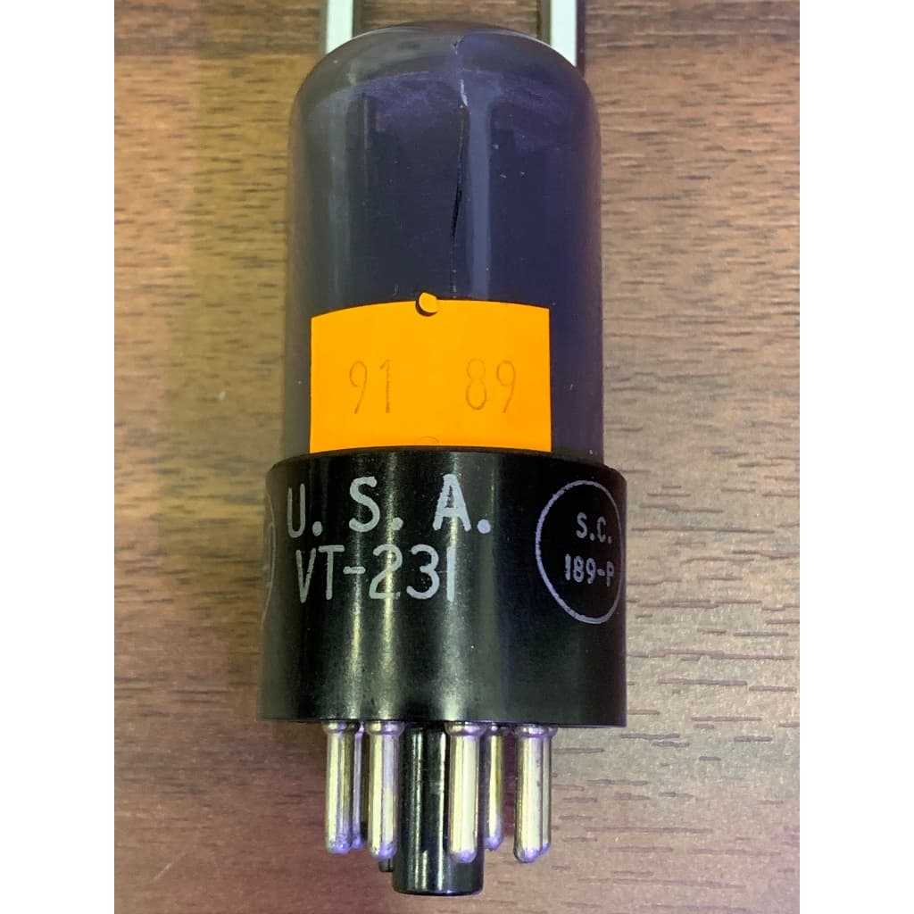 6SN7 6H8C RCA VINTAGE USA Smoky Glass Matched Pair
